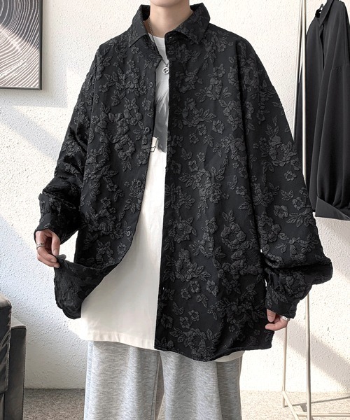 完売　ロンハーマン ヴィンテージ Swallow Flower Shirt FVLMEN（フルメン）の「【FVLMEN】flower embroidery longsleeve