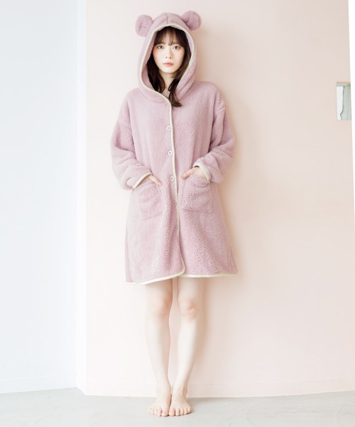 Dita（ディータ） パジャマ ルームウェア ぷっくり耳付き。もこもこ