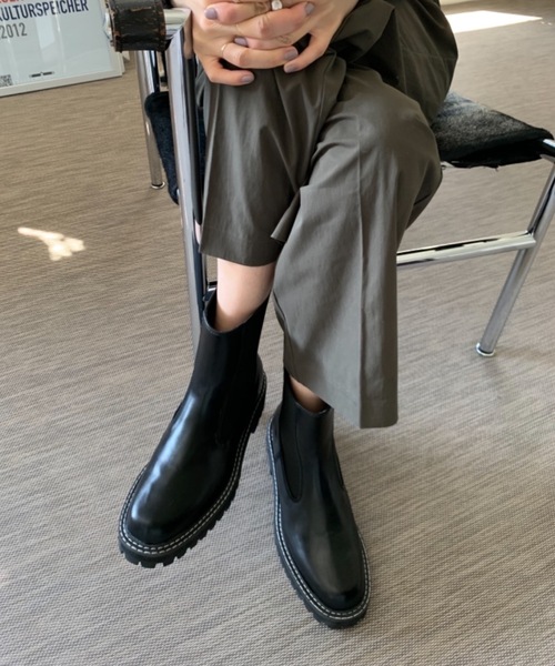 Didot.showroom ブーツ ステッチサイドゴアブーツ レディース