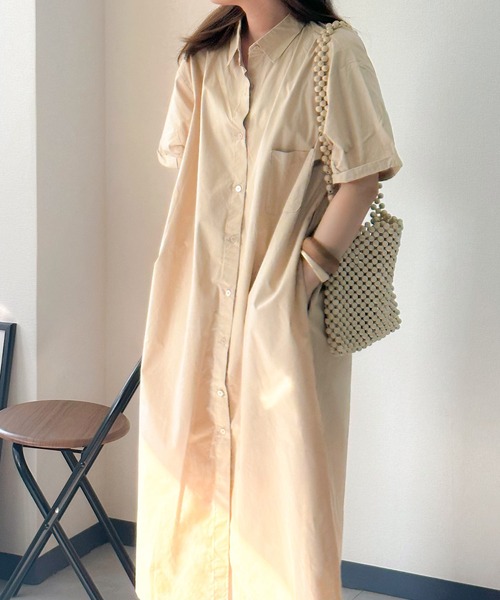シャツワンピ Isn't She？ シャツワンピース 半袖シャツワンピース : ZOZOTOWN