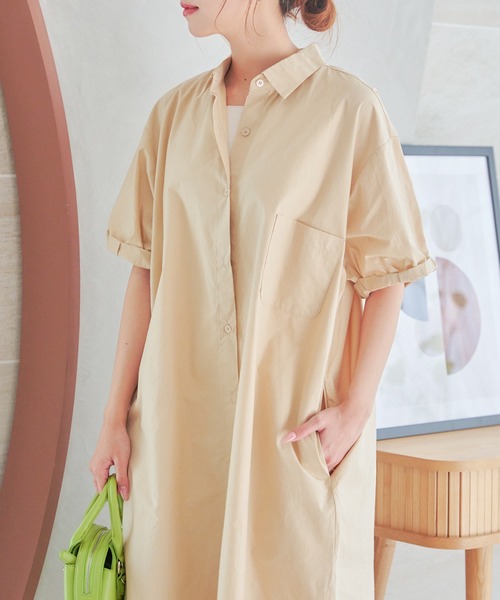 IRIE シャツワンピ　未使用品 Isn't She？ シャツワンピース 半袖シャツワンピース : ZOZOTOWN