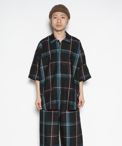 O project S/S Shirts M コットンリネン チェックシャツ O project S/S Shirts M コットンリネン チェックシャツ - メルカリ