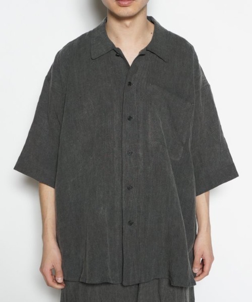 O project S/S Shirts M コットンリネン チェックシャツ O project シャツ SS SHIRTS メンズ レディース : ZOZOTOWN