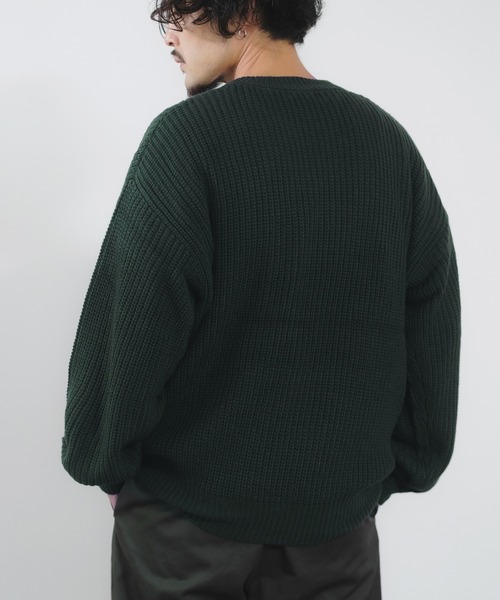 NULL セーター ニット 「NULL」畦編み クルーネック プルオーバー