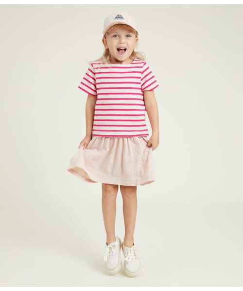PETIT BATEAU（プチバトー） ワンピース マリニエール切替ワンピース 