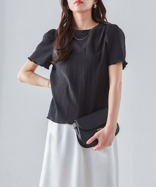 RANAN tシャツ ギンガムチェック楊柳Tシャツ レディース