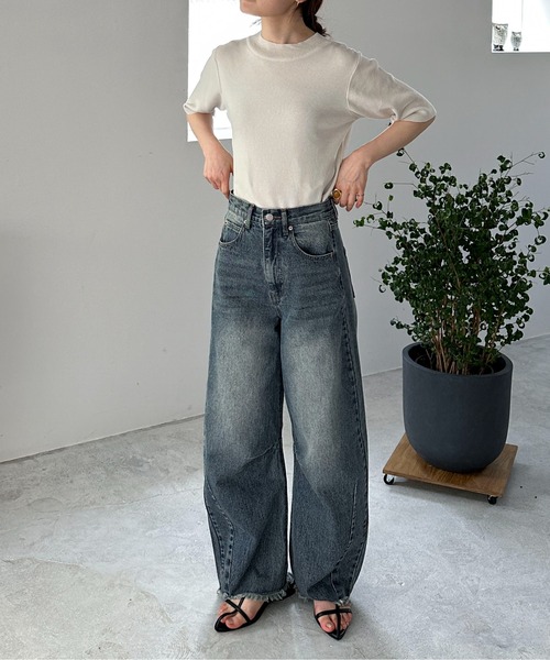 ROSE BUD（ローズバッド）の「カーブデニムパンツ（デニムパンツ