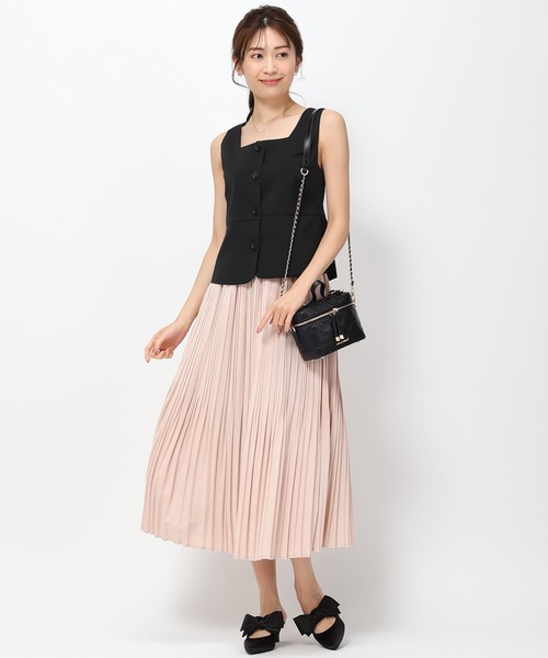 MISCH MASCH ワンピース 2024春夏新作ビスチェジレ×プリーツ