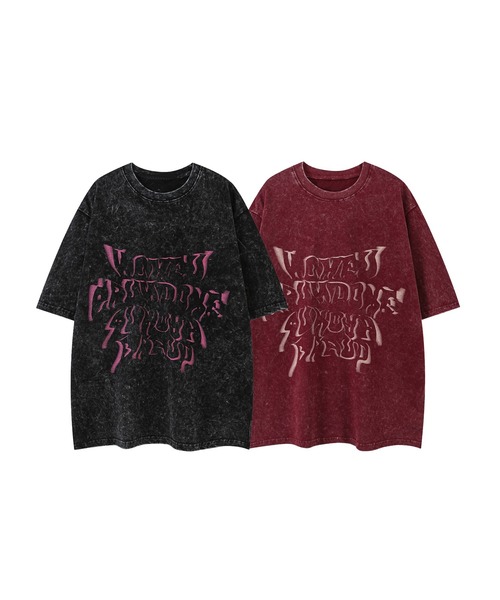 tシャツ HOOK -select- 英字プリントウォッシュビッグTEE (SS) メンズ