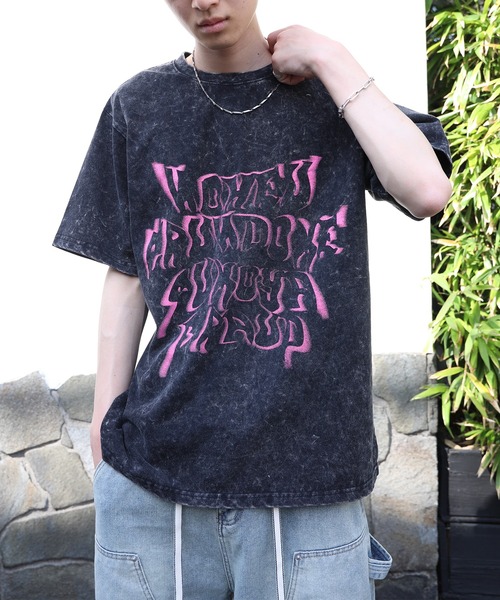 tシャツ HOOK -select- 英字プリントウォッシュビッグTEE (SS) メンズ