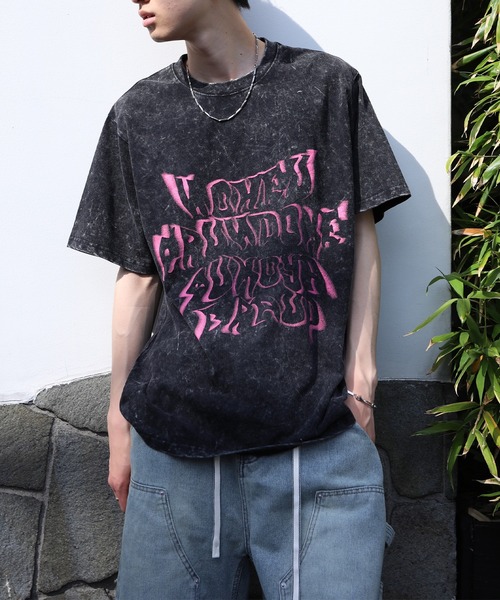 tシャツ HOOK -select- 英字プリントウォッシュビッグTEE (SS) メンズ