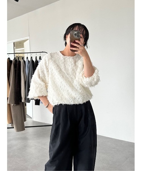 シアークロップド ワークブラウス | AND ON JIONE STORE