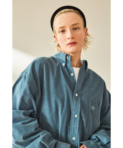 ブラウス シャツ PCM Button down shirt-Corduroy レディース PARROTT CANVAS ブラウス シャツ PCM Button down shirt