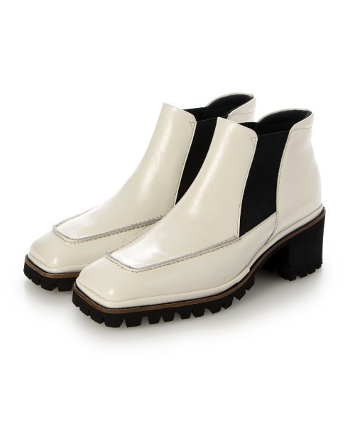 D'ICI（ディッシィ） ブーツ ワイドスクエアトゥタンクソールショート