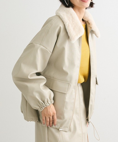 ELENCARE DUE ブルゾン アウター ・ELENCARE DUE合成皮革ZIPブルゾン