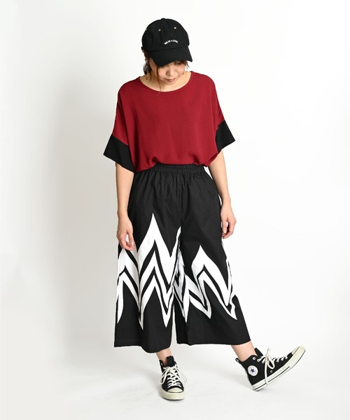 marai パンツ モノトーン ワイドフレアパンツ レディース メンズ 