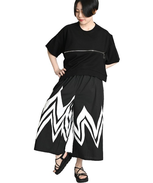 marai パンツ モノトーン ワイドフレアパンツ レディース メンズ 