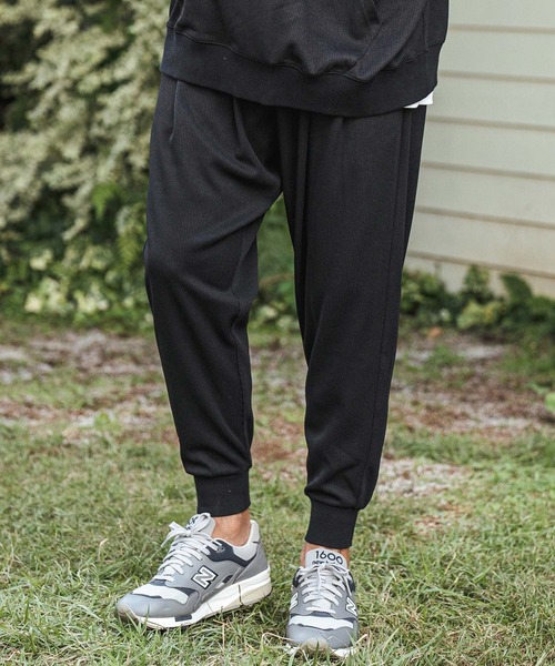 新品未使用CAMBIO Hem Rib Dobby Jacquard Pants 30%OFF【CAMBIO(カンビオ)】Dobby Stripe Jacquard Jogger Pants