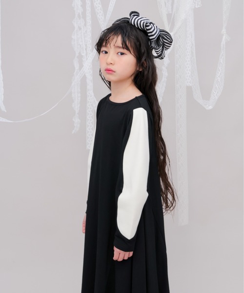 unica ワンピース うねうねスリーブワンピース キッズ 子供服 女の子 