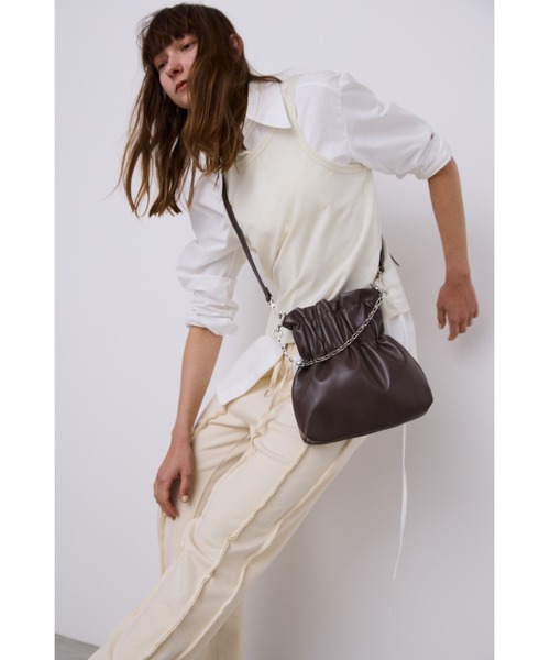 un/neu ショルダーバッグ バッグ ギャザー巾着ミニショルダー / 2WAY