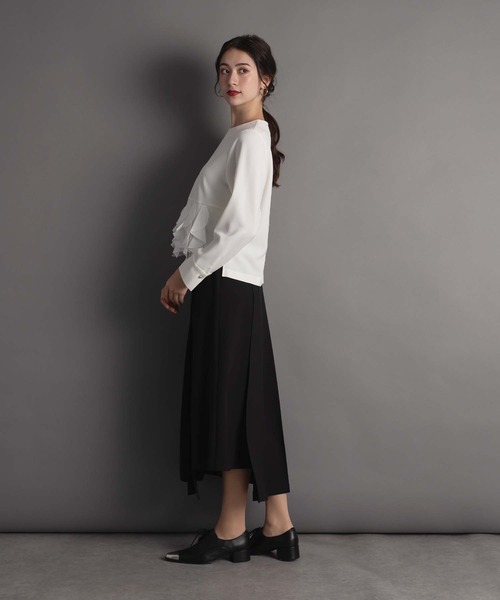 RAW FUDGE スカート アシメヘムプリーツラップスカート : ZOZOTOWN