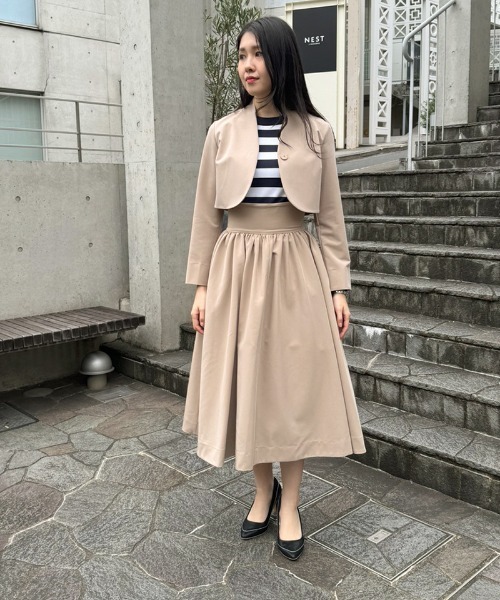 コート アウター スタイルアップショートジャケット レディース 