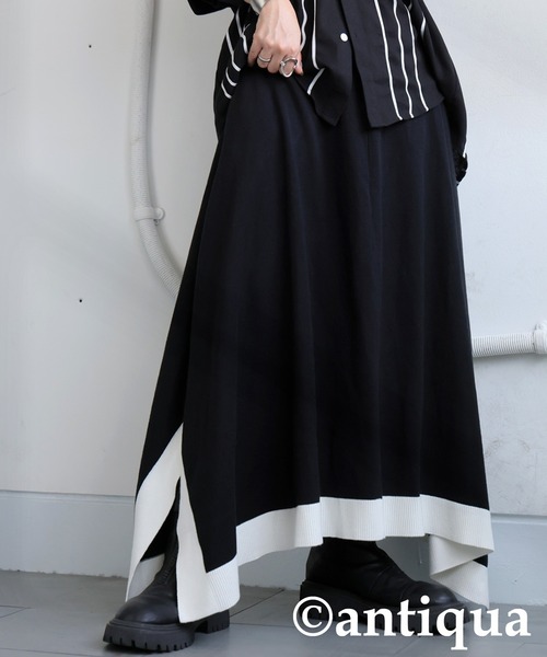 antiqua（アンティカ） スカート 配色ニットスカート : ZOZOTOWN Yahoo