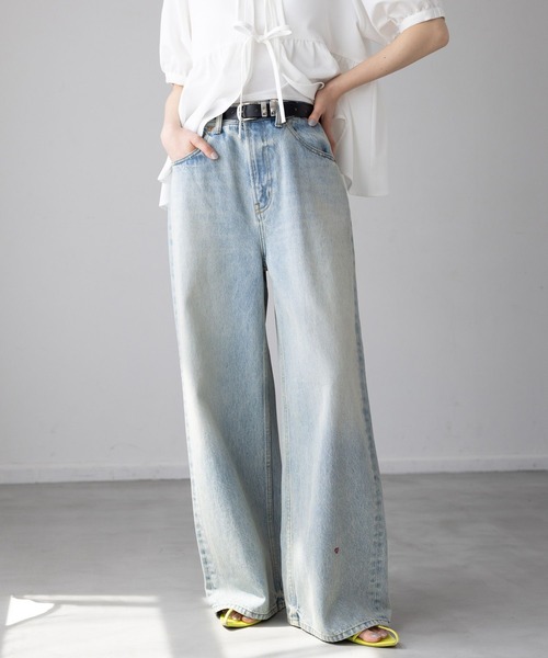 DIANTE刺繍ダメージデニム ブルーセット DIANTE刺繍ダメージデニム ブルー DIANTE刺繍ダメージデニム DIANTE