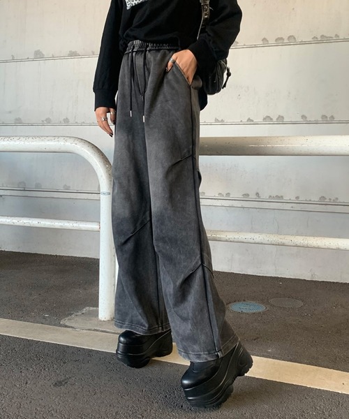 レディースワイドパンツ earth_eco_loco セール！返品交換不可 ワイドパンツ レディース