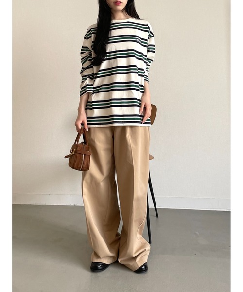 【LILY BROWN】×Dickies ステッチワークタックバギーパンツ LILY BROWN Dickies】タックバギーパンツ(ロングパンツ)｜パンツ