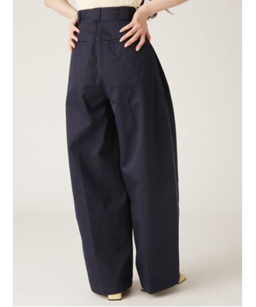 【Dickies×LILYBROWN】 ステッチワークタックバギーパンツネイビー リリーブラウン LILY BROWN 【Dickies×LILYBROWN】ステッチ