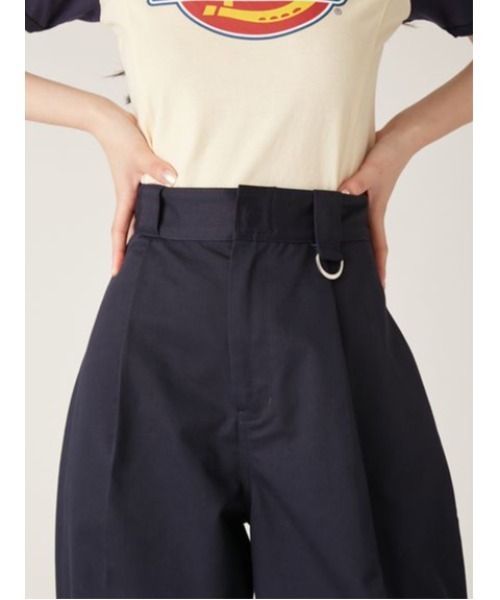 【LILY BROWN】×Dickies ステッチワークタックバギーパンツ リリーブラウン LILY BROWN 【Dickies×LILYBROWN】ステッチ