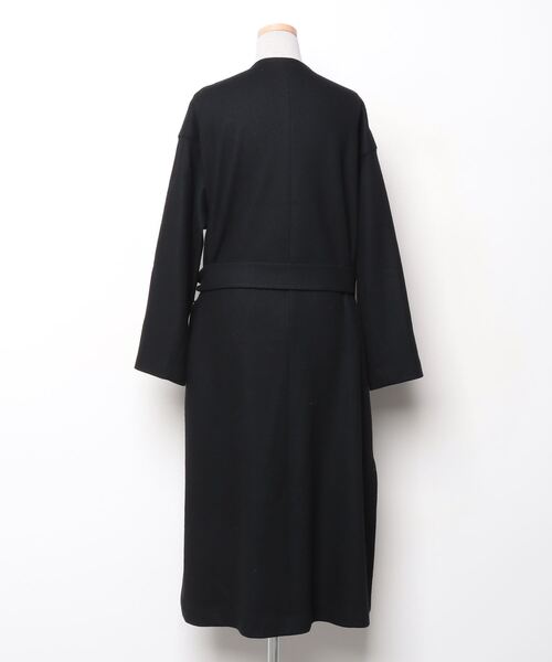 「Munich」 ノーカラーコート X-SMALL ブラック レディース_画像2