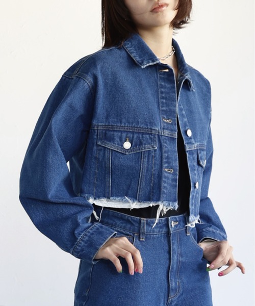 SOTT デニムジャケット gジャン Denim Cropped Jacket デニム