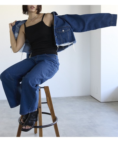 SOTT デニムジャケット gジャン Denim Cropped Jacket デニム