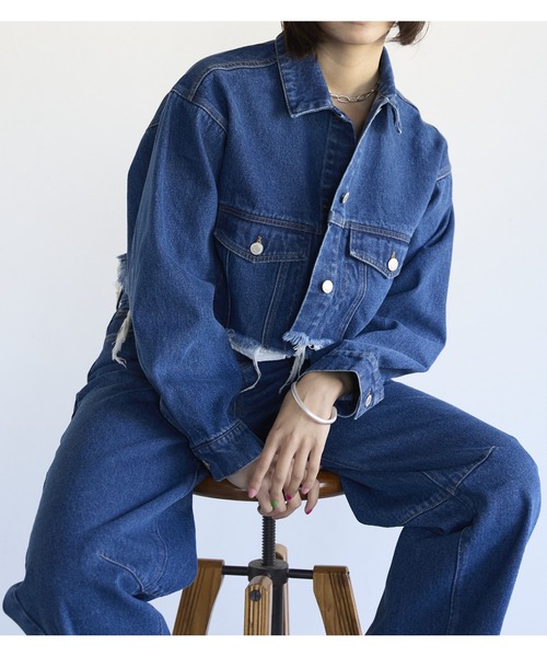 SOTT デニムジャケット gジャン Denim Cropped Jacket デニム 
