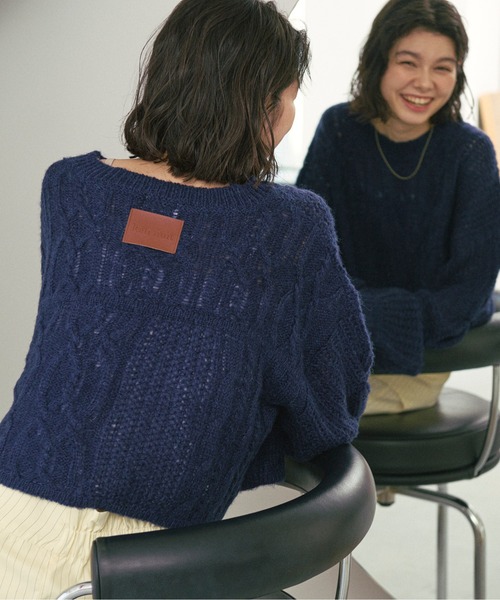 ニット セーター mix cable sheer knit/ミックスケーブルシアーニット レディース loin nuit ニット セーター mix cable sheer knit/ミックス