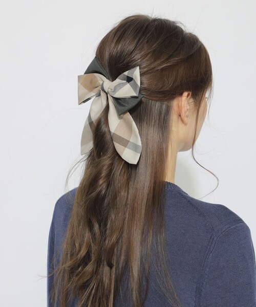 CB CRESTBRIDGE ヘアクリップ クレストブリッジチェックリボン