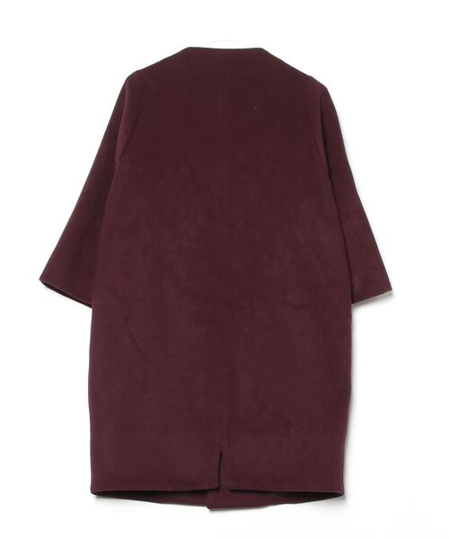 「nitca」 ノーカラーコート 1 レッド レディース_画像2