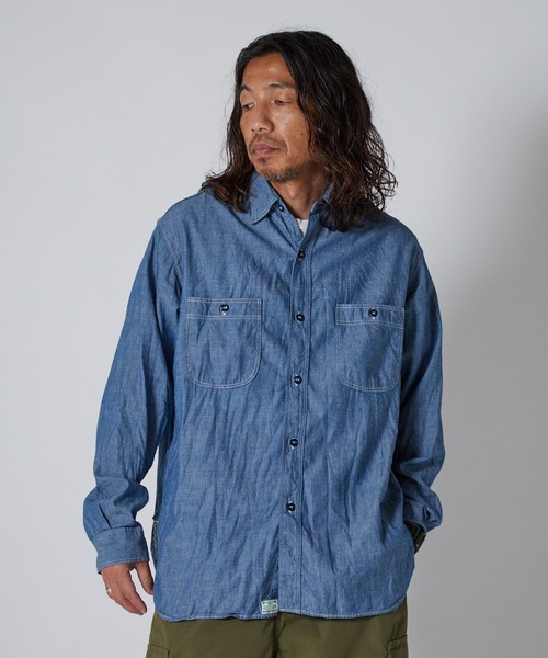 or Slow オアスロウ　シャツ orSlow（オアスロウ） シャツ RELAX FIT CHAMBRAY WORK SHIRT ワーク