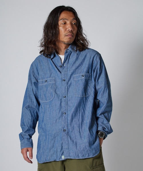 orSlow（オアスロウ） シャツ RELAX FIT CHAMBRAY WORK SHIRT ワーク