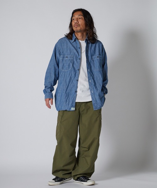 orSlow（オアスロウ） シャツ RELAX FIT CHAMBRAY WORK SHIRT ワーク