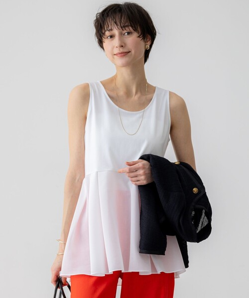 23区（ニジュウサンク） タンクトップ ノースリーブ 「洗える