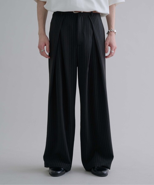 EPNK】Vertical wide tuck slacks / バーティカルワイドタック