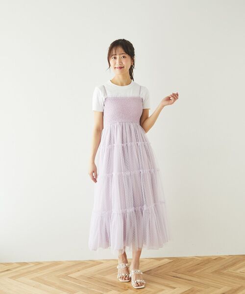 Areeam（アリーム） ワンピース チュールティアードキャミワンピース