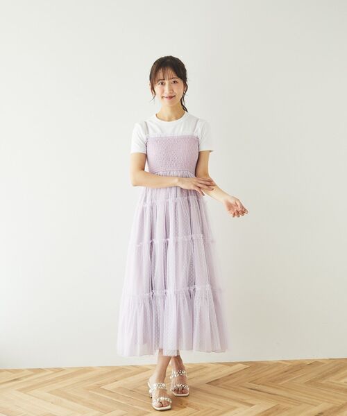 Areeam（アリーム） ワンピース チュールティアードキャミワンピース