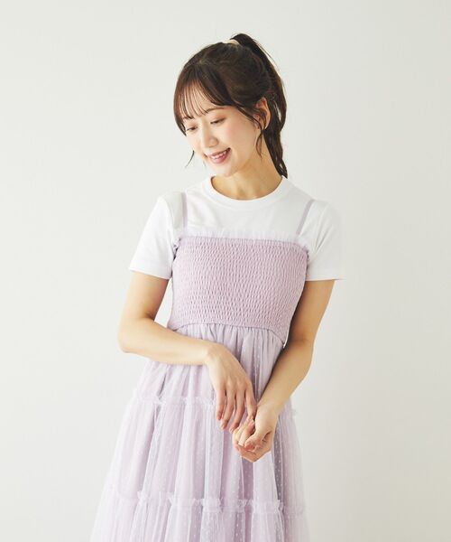 Areeam（アリーム） ワンピース チュールティアードキャミワンピース