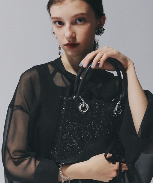 HARE ハレ LADIES Flower エンボスミニトートバッグ ショルダー HARE（ハレ） ショルダーバッグ バッグ Flowerエンボスミニトート