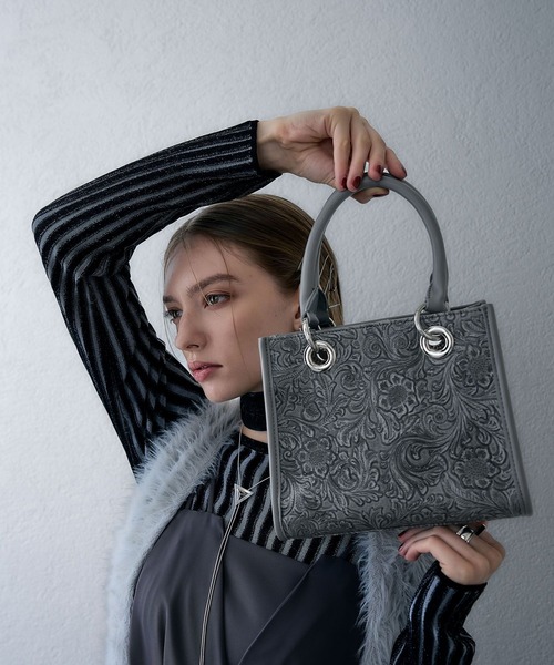 HARE ハレ LADIES Flower エンボスミニトートバッグ ショルダー HARE（ハレ） ショルダーバッグ バッグ Flowerエンボスミニトート