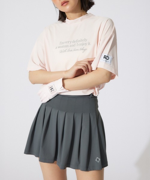 tシャツ 「RIENDA GOLF」ロゴプリントルーズTシャツ 半袖 夏服 レディース